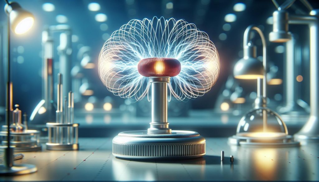 Bobina de tesla funcionando